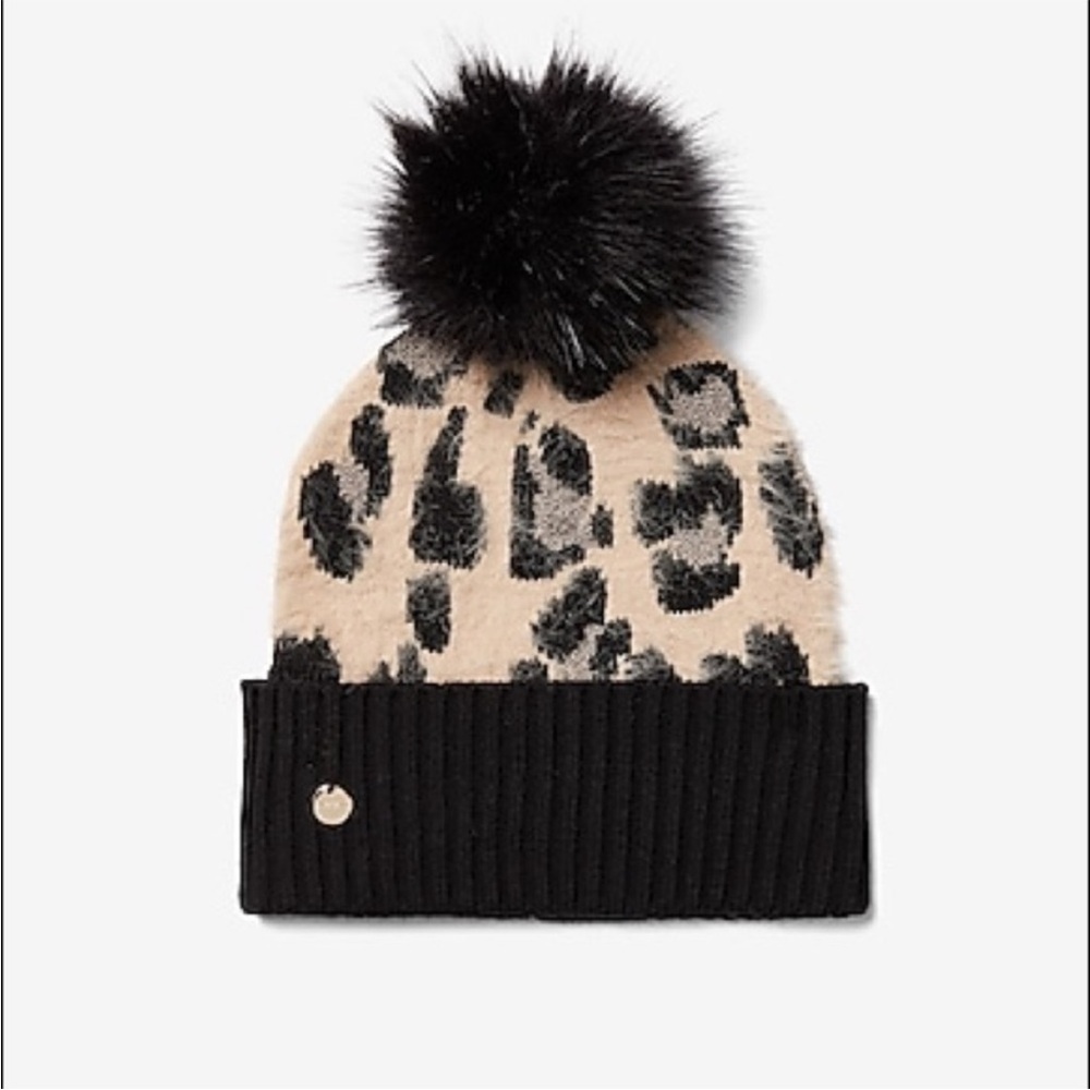 Express leopard beanie